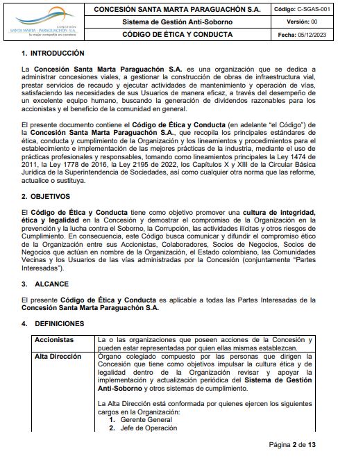 código de etica