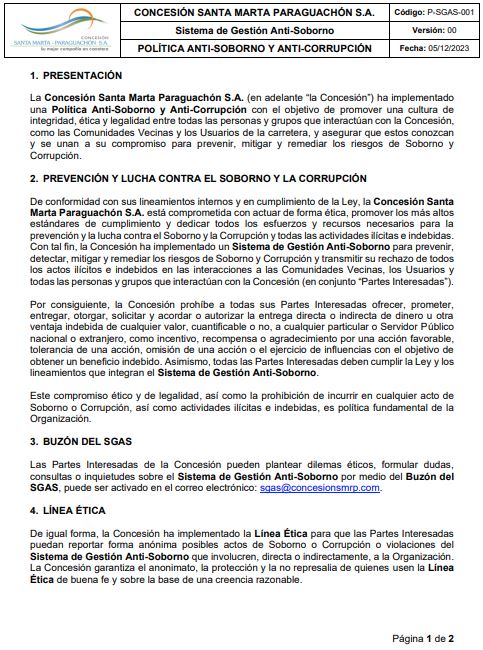 polÍtica anti soborno y anti corrupciÓn